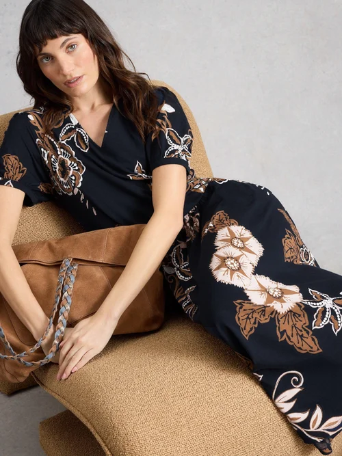 Robe en jersey Leah - Navy Multi - 52/R Image 2