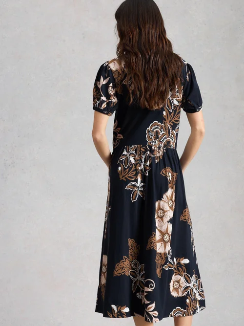 Robe en jersey Leah - Navy Multi - 52/R Image 4