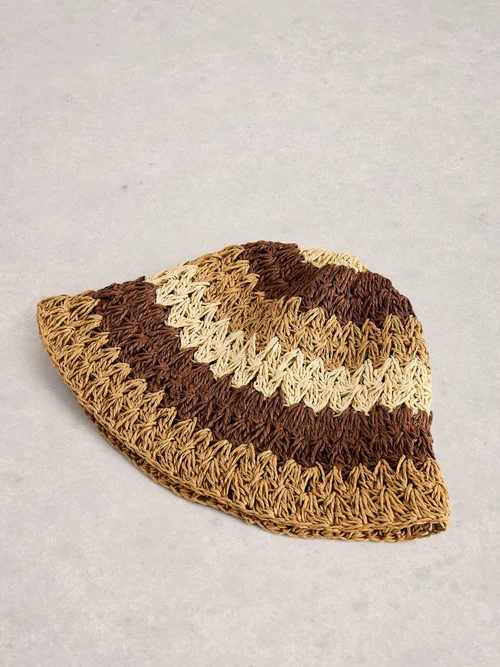Chapeau seau à rayures blocs Image 2