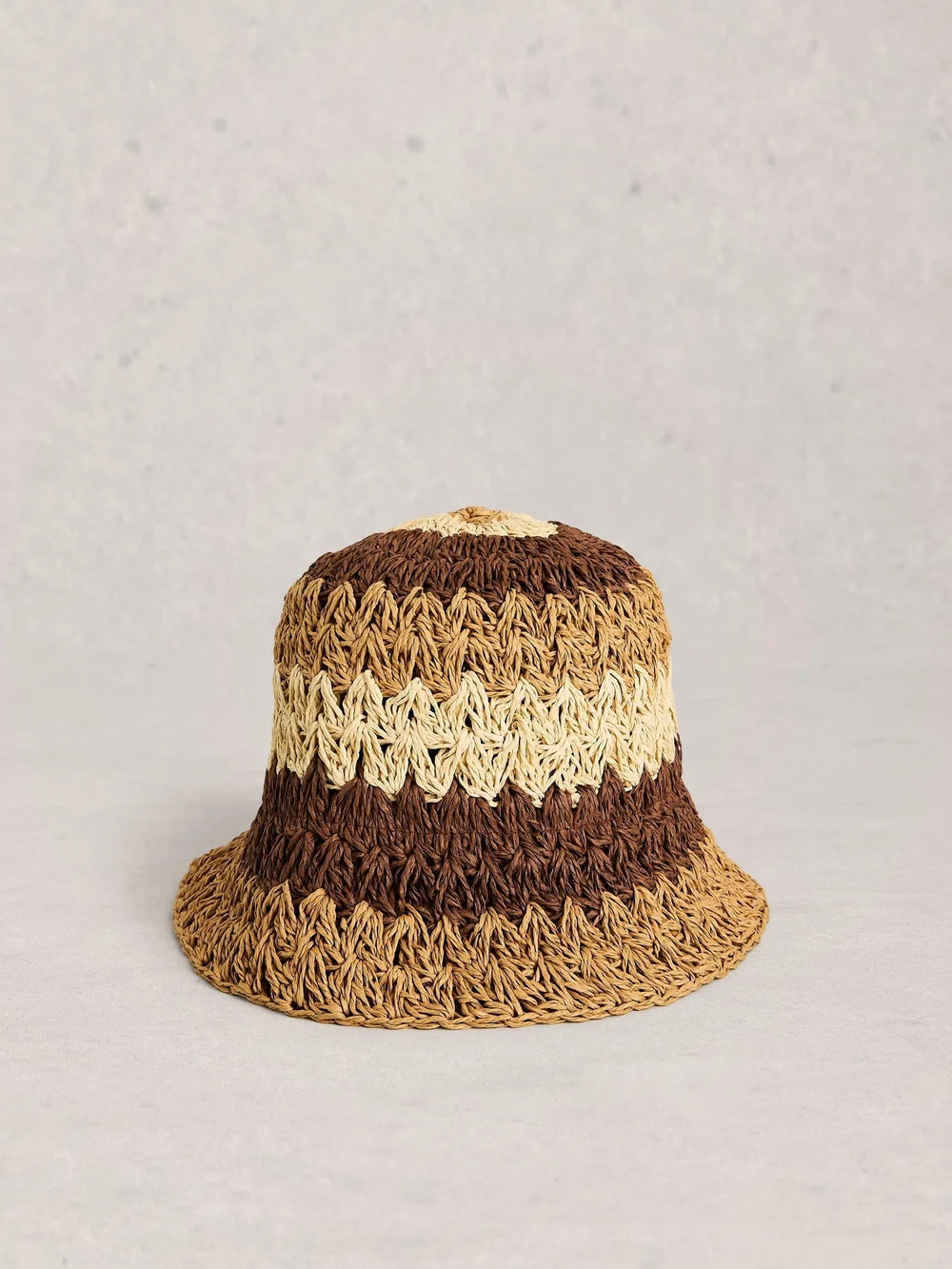 Chapeau seau à rayures blocs Image 1