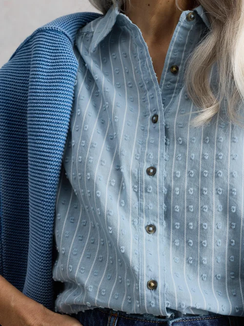 Chemise Orla boutonnée - Mid Blue - 52 Image 3
