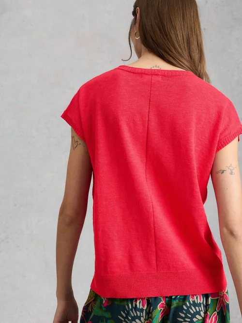 Tee-shirt Nova en mélange de lin - Dk Pink - 52 Image 4
