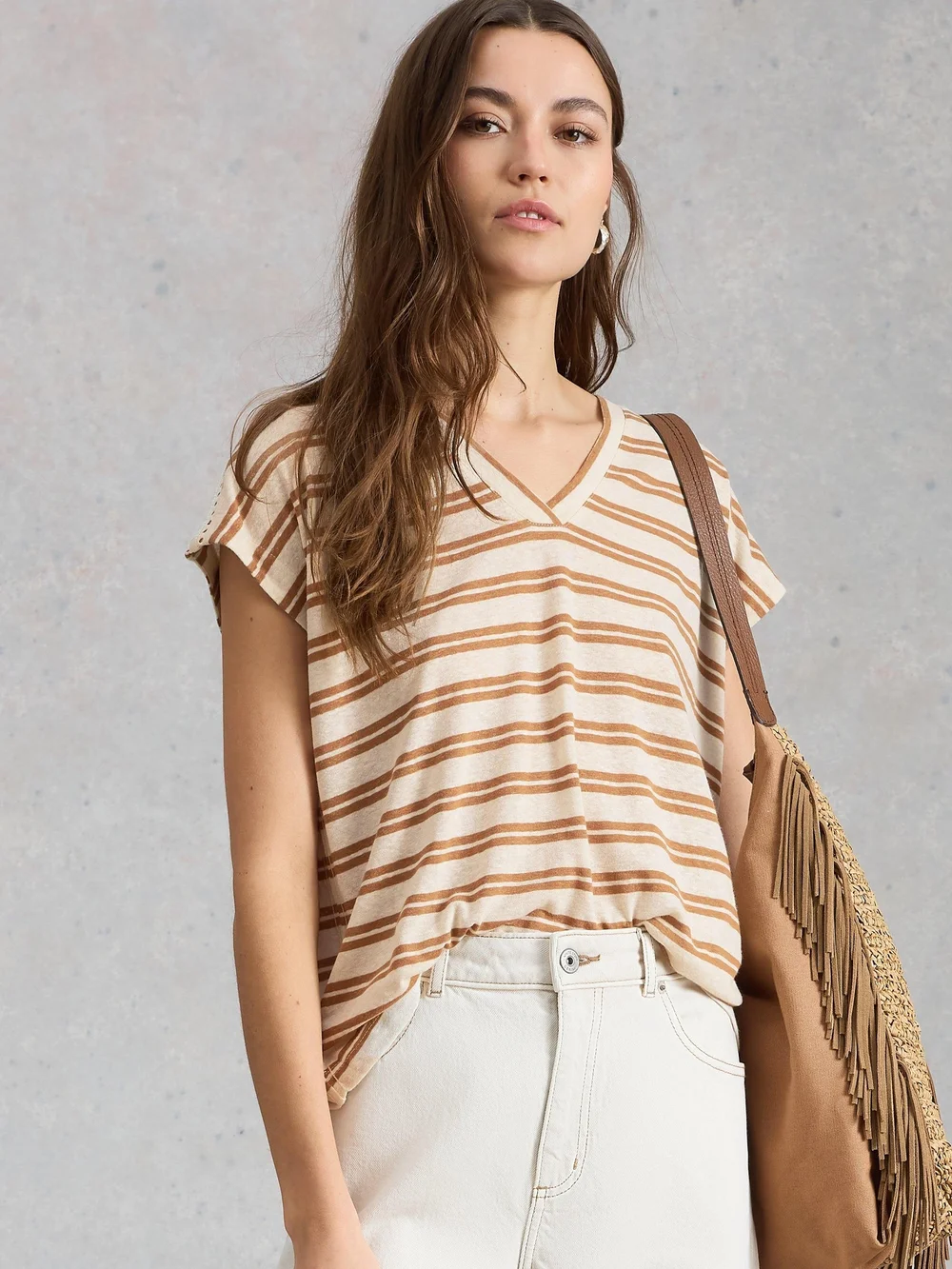 T-shirt Ella en dentelle - Brown Mlt - 52 Image 1