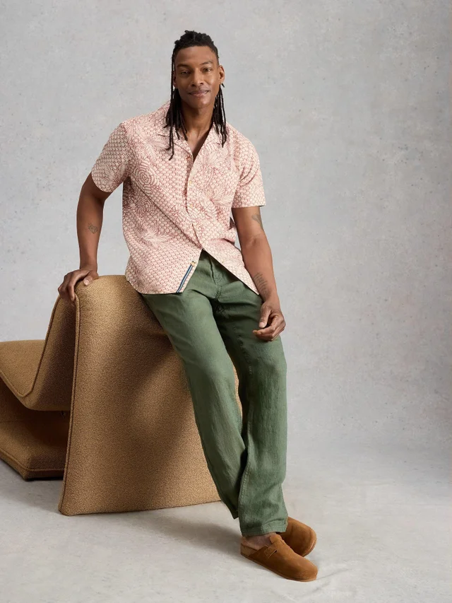 Chemise Hayle SS à motif géométrique Palm