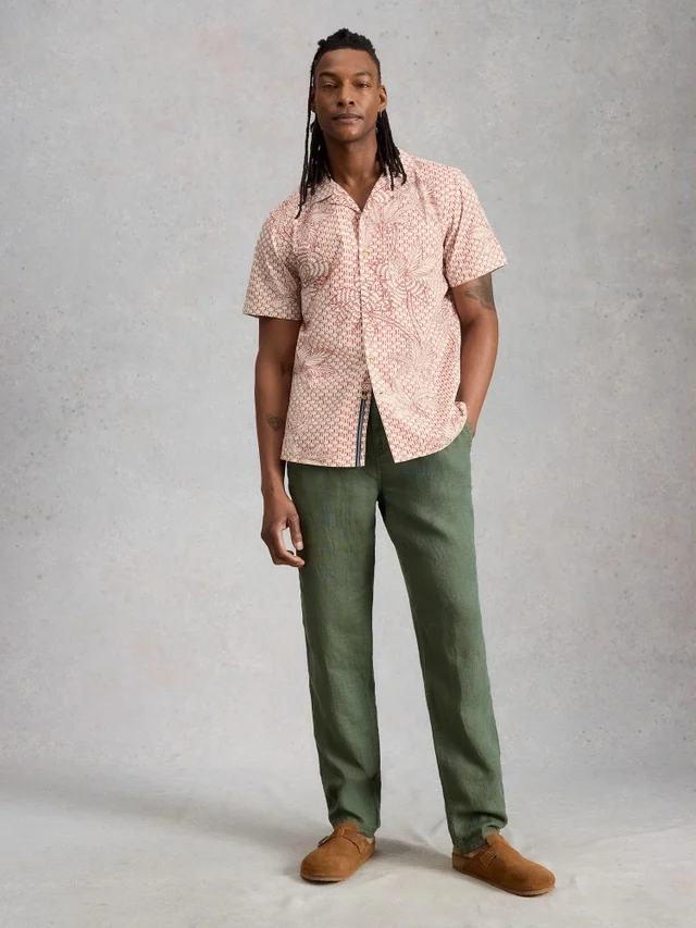 Chemise Hayle SS à motif géométrique Palm