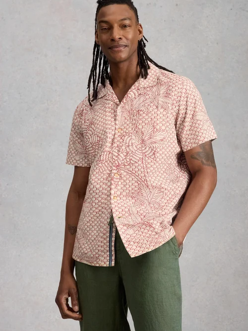 Chemise Hayle SS à motif géométrique Palm - Pink Pr - XXXL/R Image 3