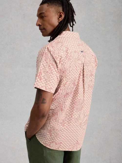 Chemise Hayle SS à motif géométrique Palm - Pink Pr - XXXL/R Image 4