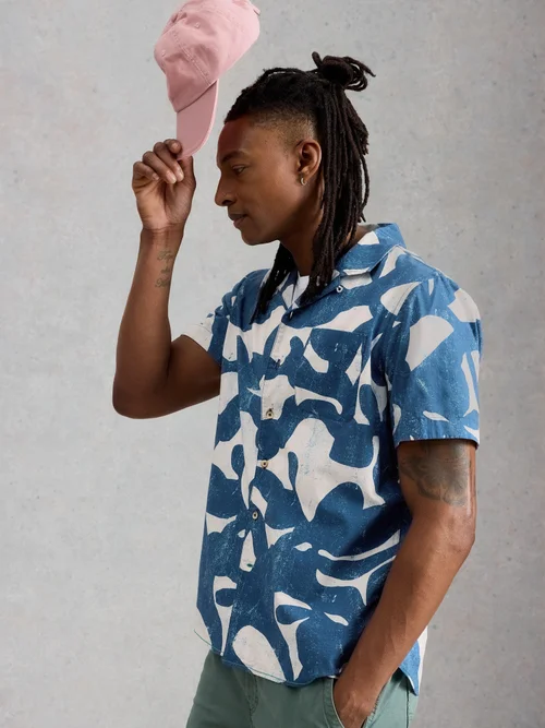 Chemise Hayle SS à imprimé abstrait - Blue Pr - XXL/R Image 1