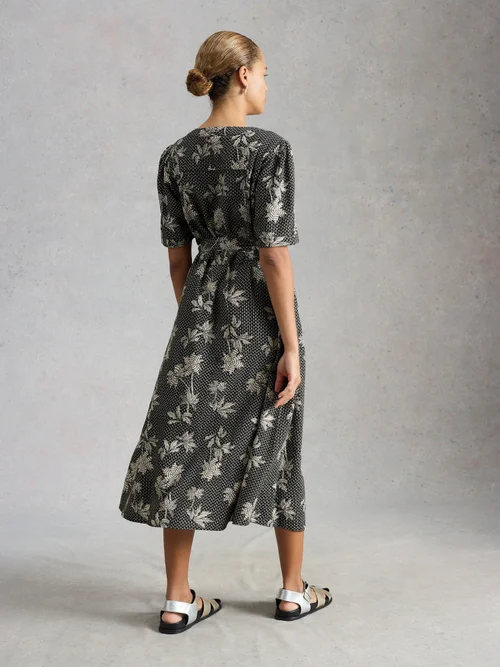 Robe Val en mélange de lin - Blk Pr - 52/R Image 4