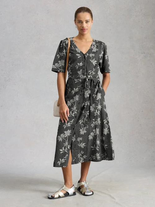 Robe Val en mélange de lin - Blk Pr - 52/R Image 2