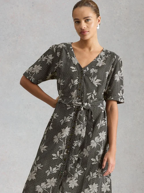 Robe Val en mélange de lin - Blk Pr - 52/R Image 3
