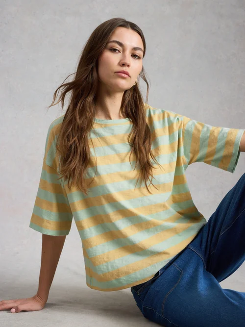 T-shirt rayé Katya - Yellow Mlt - 52 Image 1