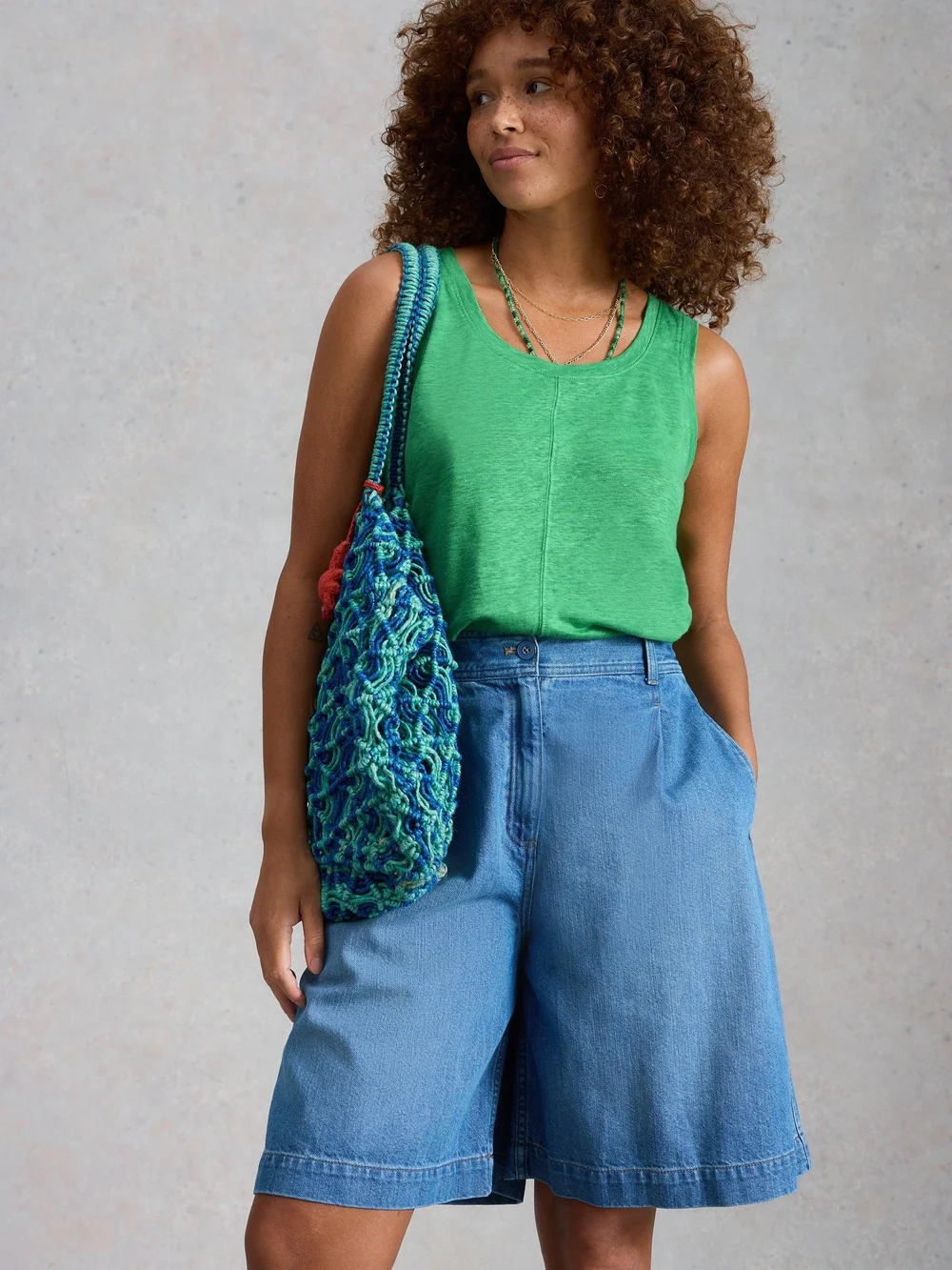 Gilet en lin Scarlette - Brt Green - 52 Image 1