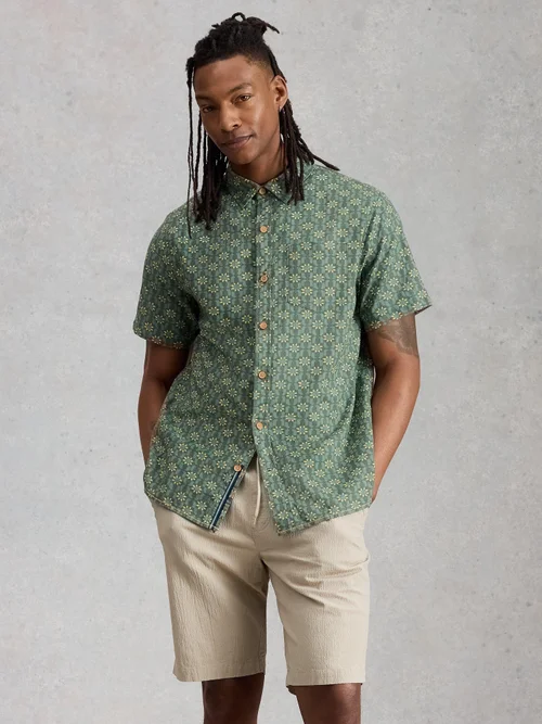 Chemise Finsbury SS Sun Print - Green Pr - XL/R Image 3
