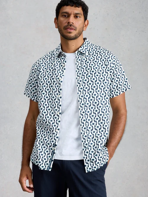 Chemise Finsbury SS Sun Print - White Pr - XXXL/R Image 3