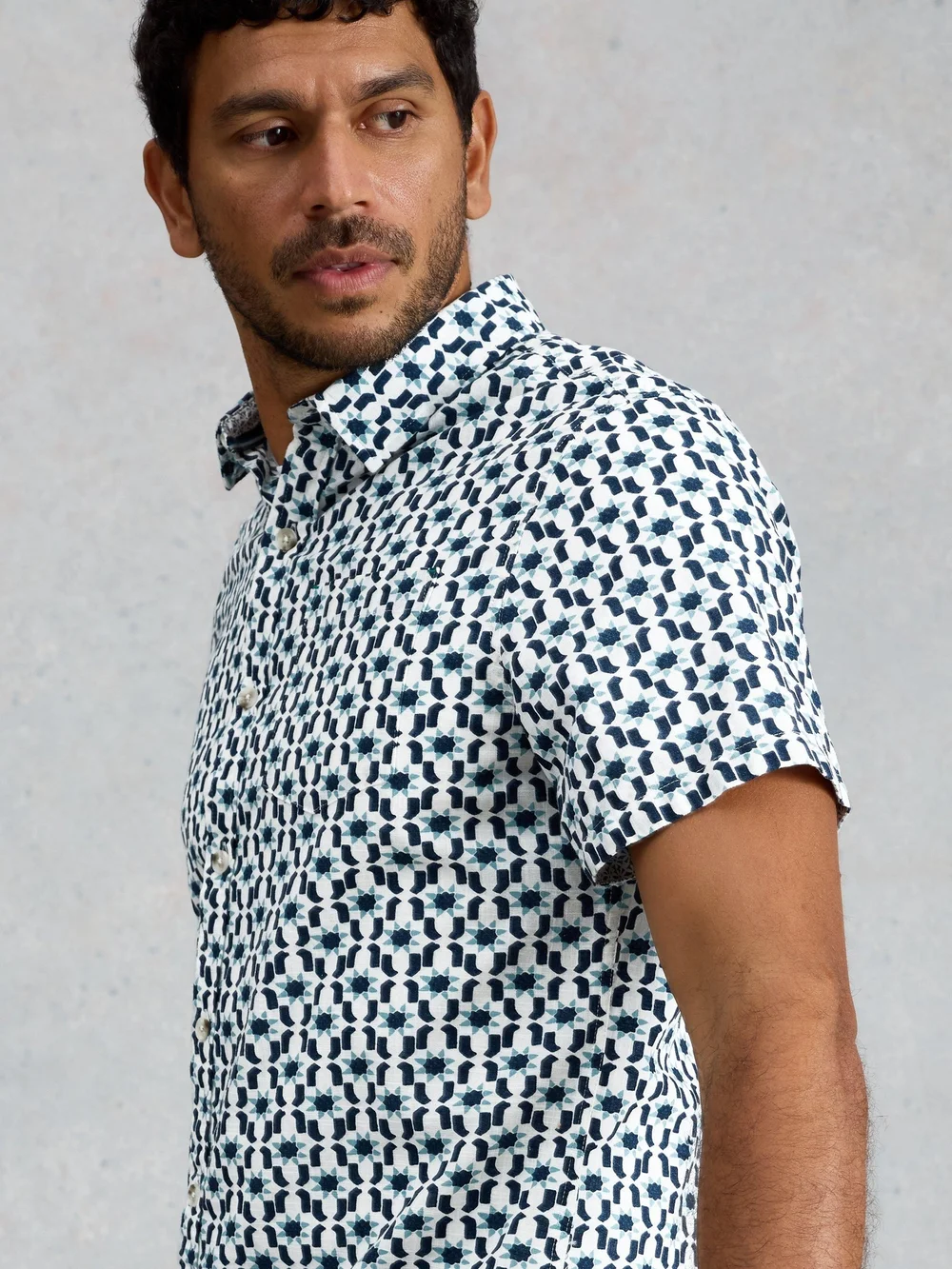 Chemise Finsbury SS Sun Print - White Pr - XXXL/R Image 1
