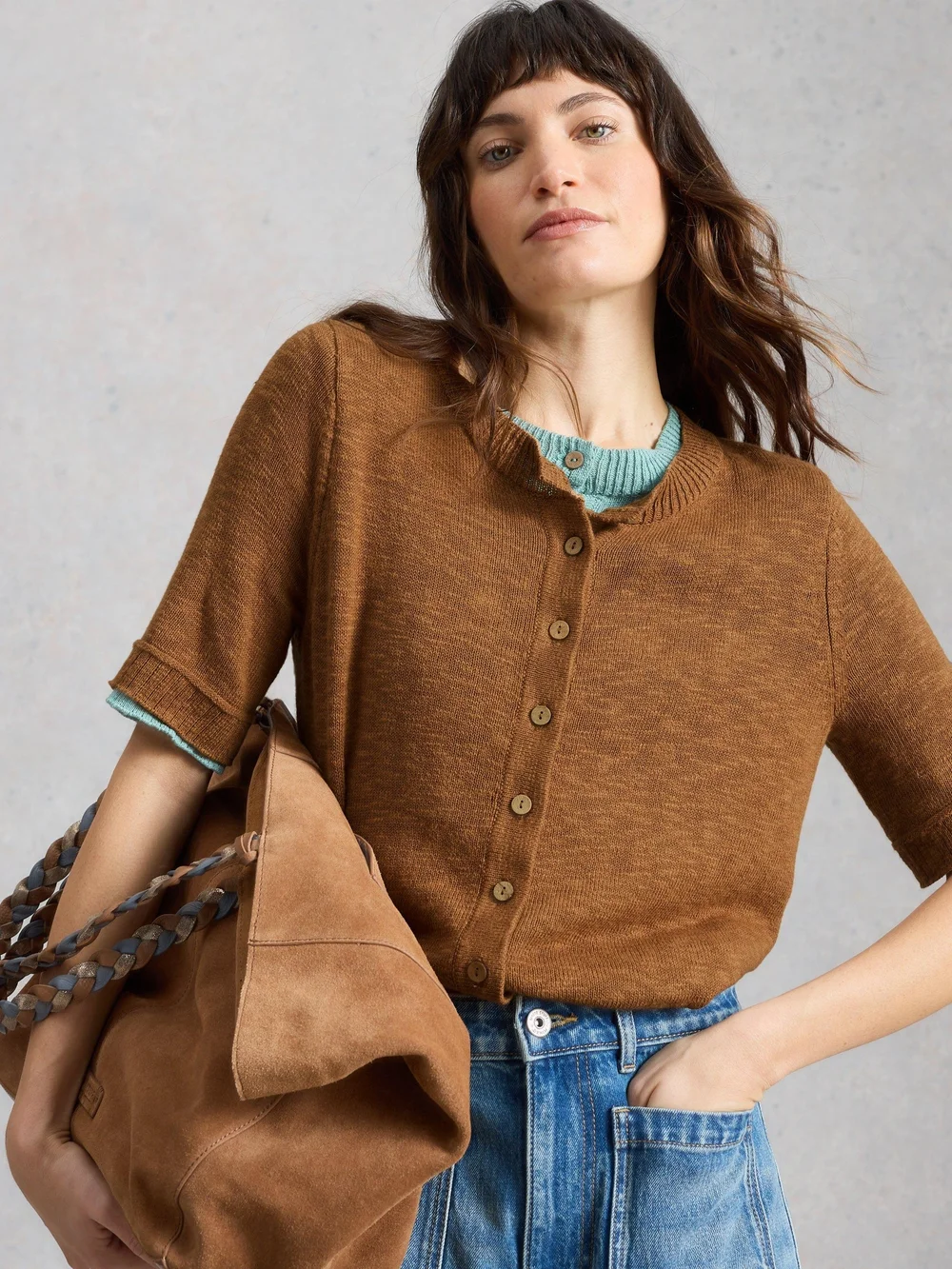 Cardigan Betsy - Lgt Brown - 52 Image 1