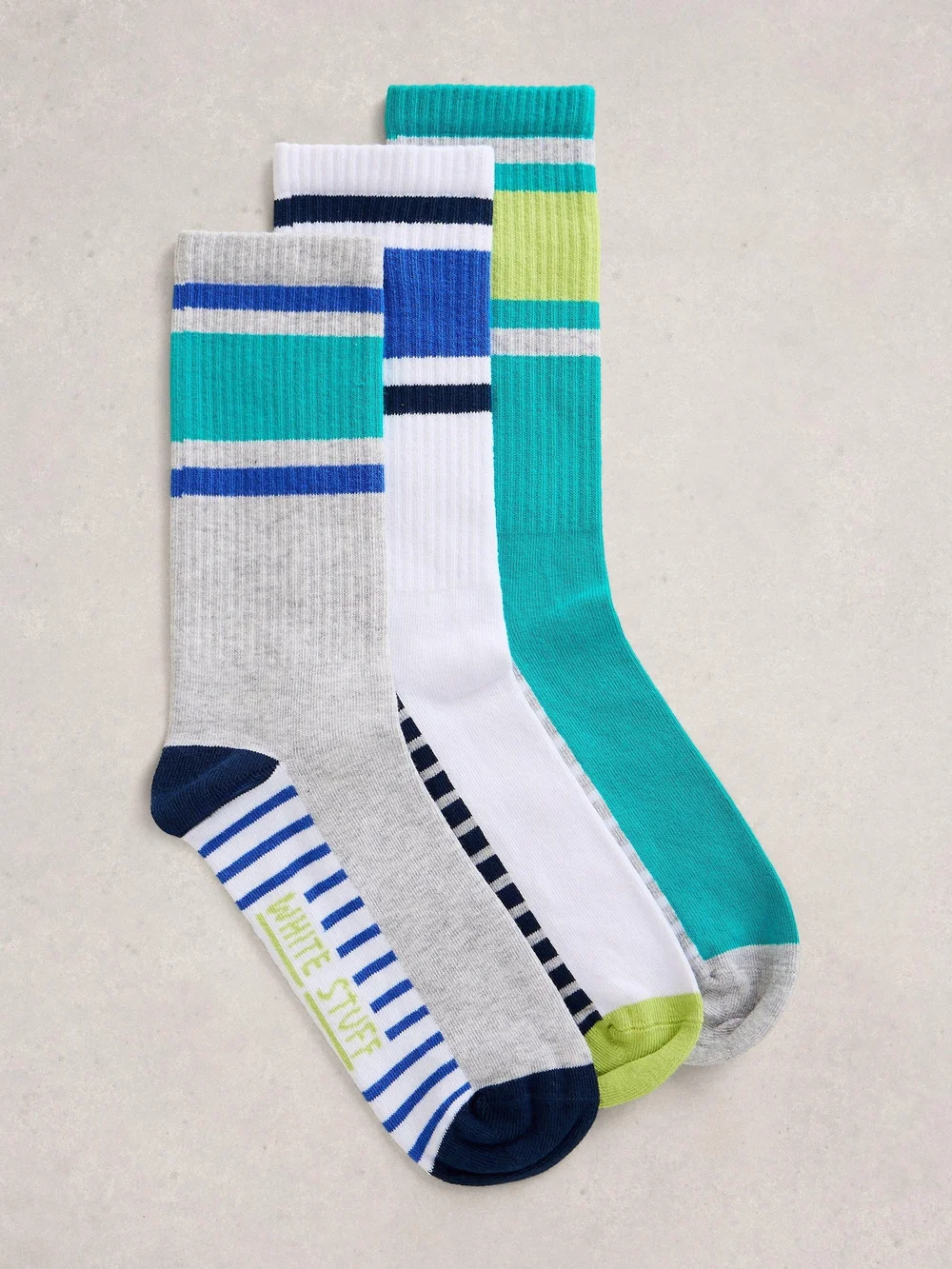 3er-Pack Rippensocken - Blue Mlt - 44-46 Image 1