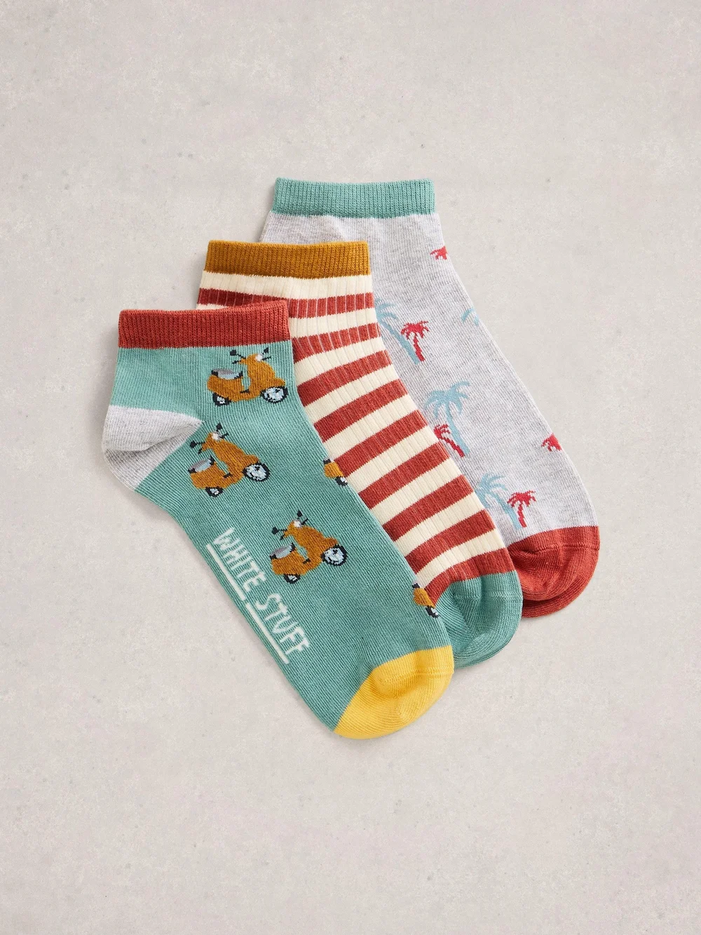 3er-Pack Sneakersocken Palmen - Green Mlt - 44-46 Image 1