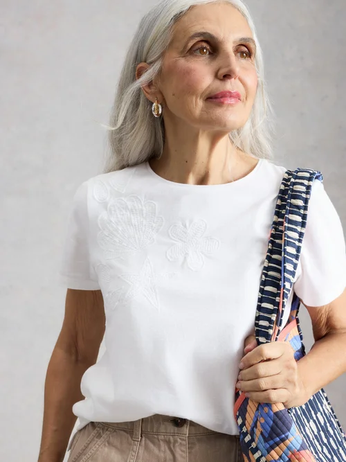 T-shirt brodé Abbie - Bril White - 52 Image 1