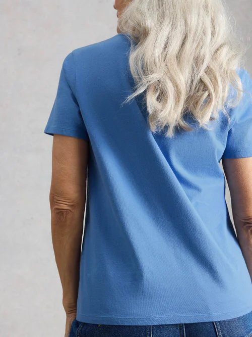 T-shirt brodé Abbie - Mid Blue - 50 Image 4