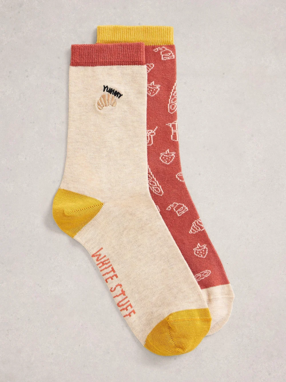 Lot de 2 paires de chaussettes chevilles Breakfast - Nat Mlt - 39-41 Image 1