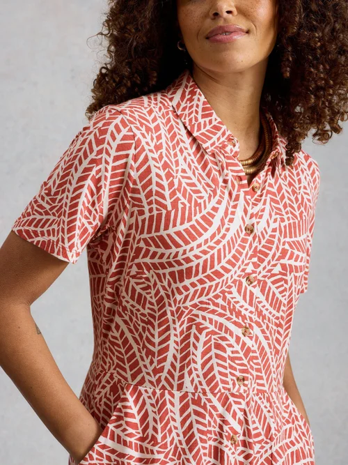 Robe-chemise en jersey Ria - Pink Pr - 48/R Image 3