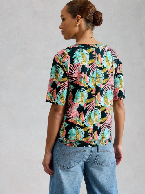 T-SHIRT À COL CASSÉ WEAVER - Green Mlt - 52 Image 4