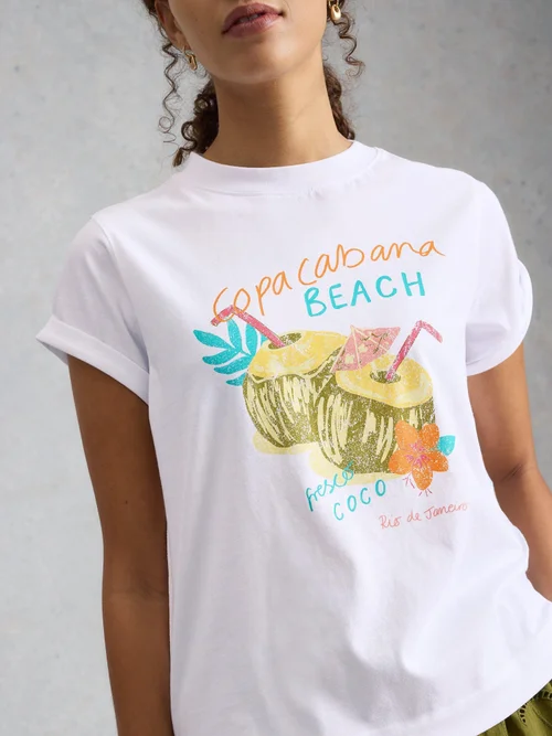T-shirt graphique Gina - White Mlt - 52 Image 3
