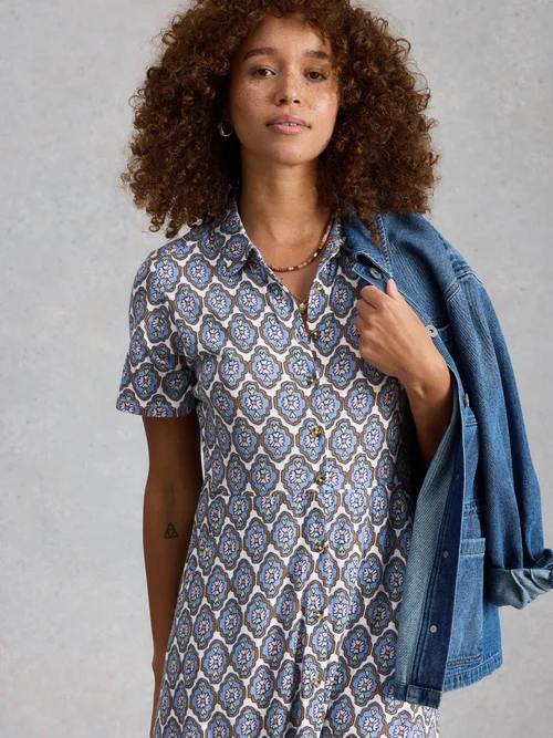 Robe-chemise Rua Jersey - Blue Mlt - 52/R Image 3