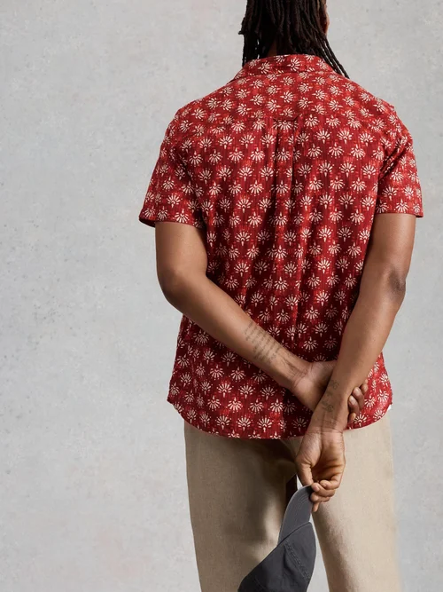 Chemise Finsbury à imprimé batik manches courtes - Red Pr - XXXL/R Image 4