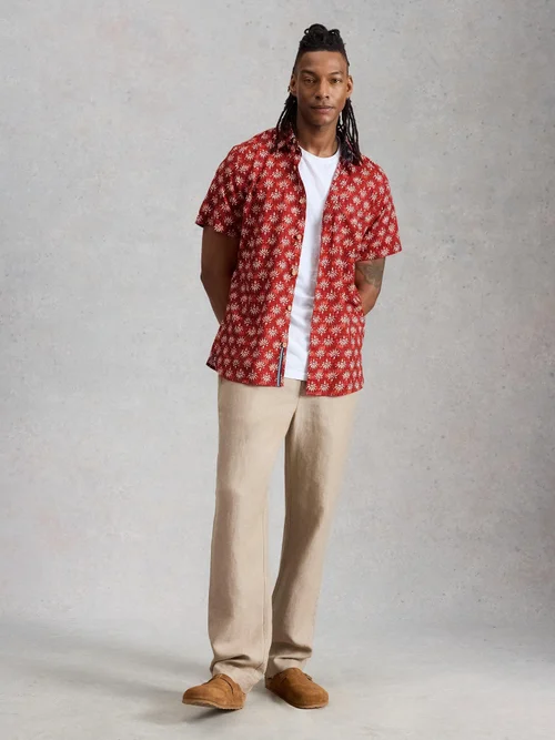 Chemise Finsbury à imprimé batik manches courtes - Red Pr - XXXL/R Image 2