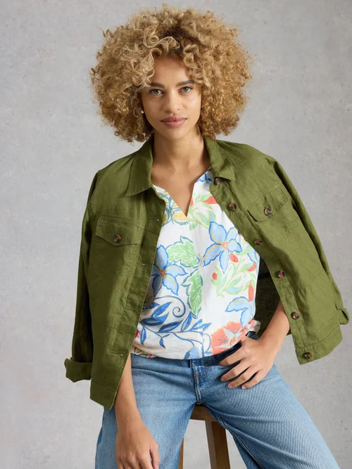 Tee-shirt Nelly à col en V - Ivory Mlt - 52 Image 1