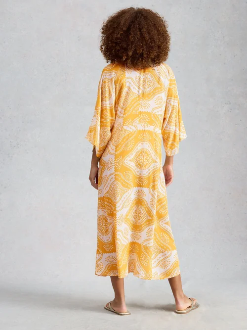 Kimono Cleo Cover Up - Yellow Pr - XL Image 4