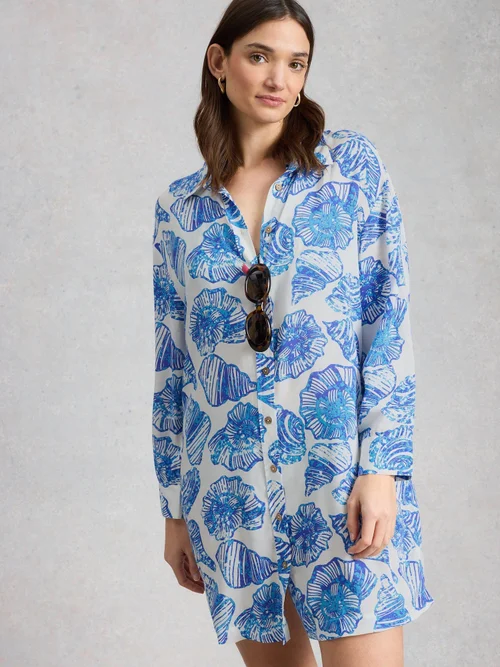 Robe chemise de plage Suzie - Ivory Pr - XL Image 3