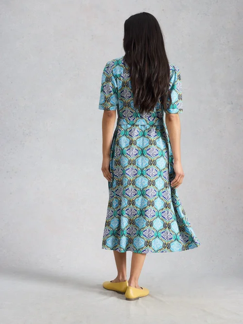 Robe Val en mélange de lin - Blue Pr - 52/R Image 4