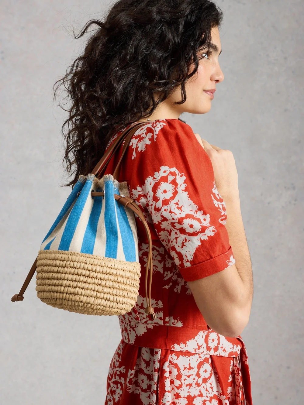 Robe Val en mélange de lin - Red Pr - 52/R Image 1