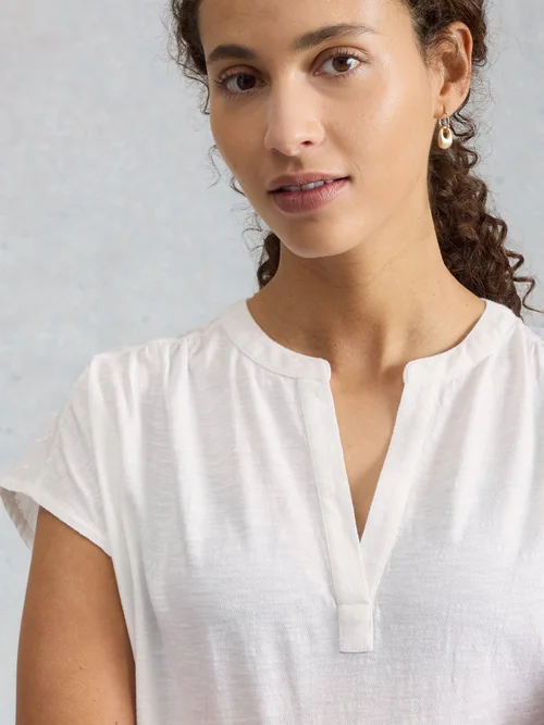 Tee-shirt Nola Notch Broderie - Bril White - 50 Image 3