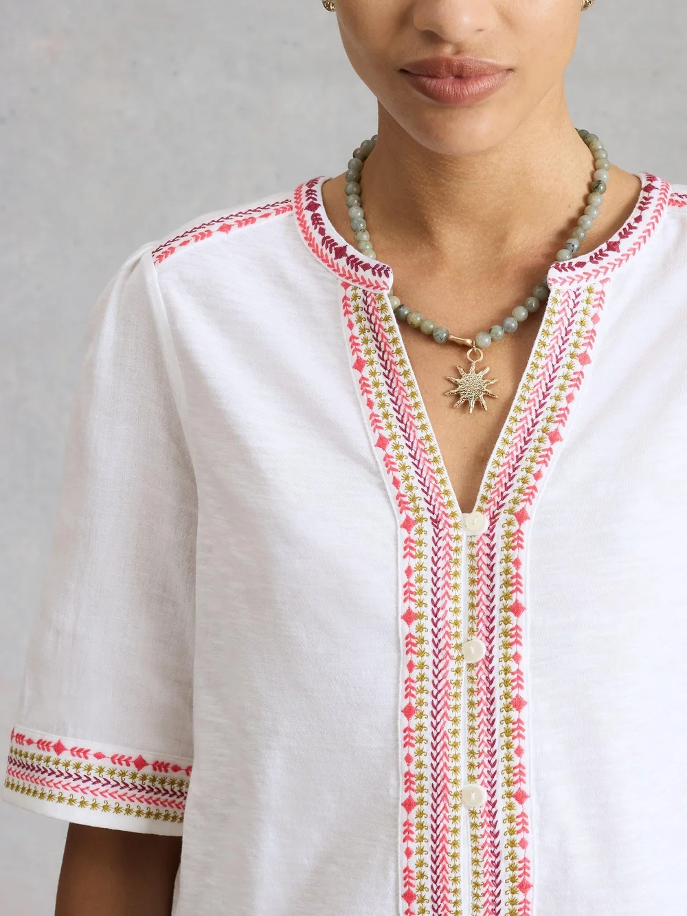 Top brodé Lizzie - Ivory Mlt - 50 Image 1