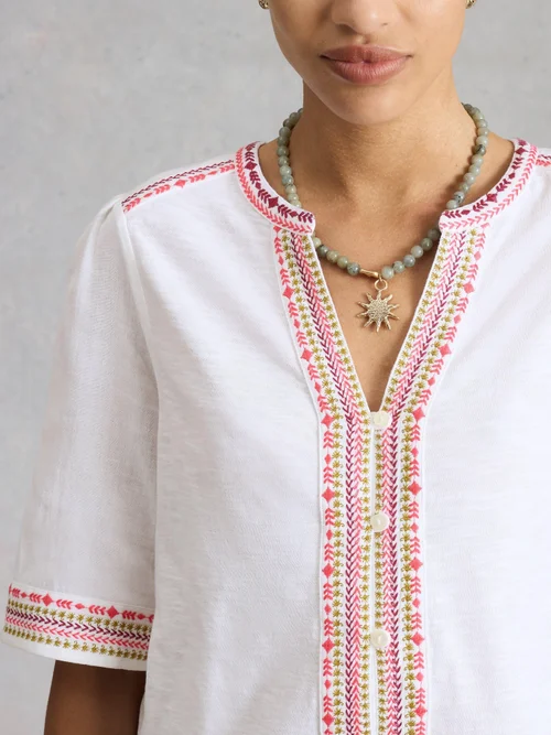 Top brodé Lizzie - Ivory Mlt - 50 Image 1