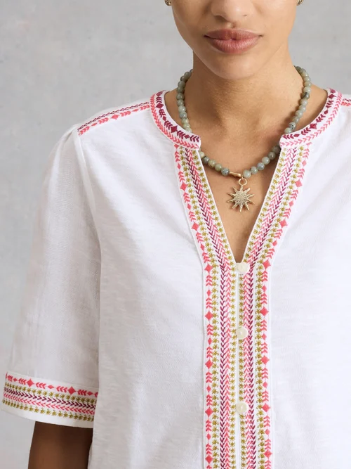Top brodé Lizzie - Ivory Mlt - 52 Image 3