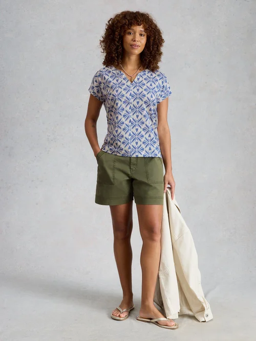 Tee-shirt Nelly à col en V - Blue Mlt - 52 Image 2