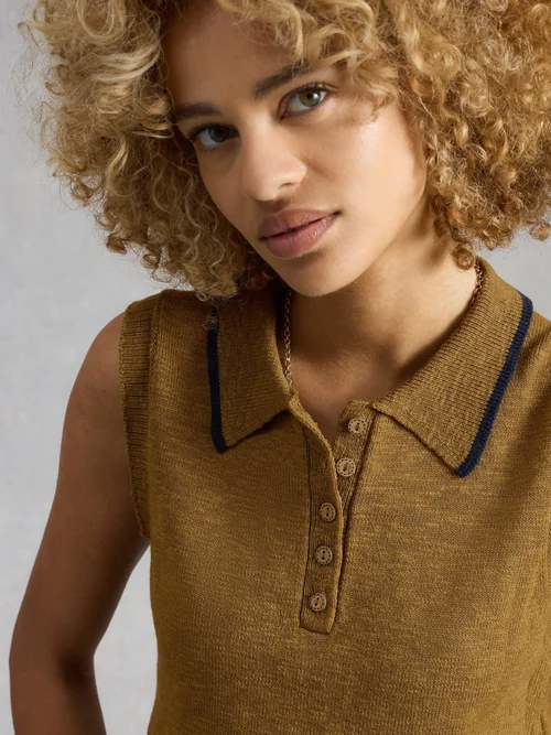 Gilet col Candice - Khaki Grn - 52 Image 3