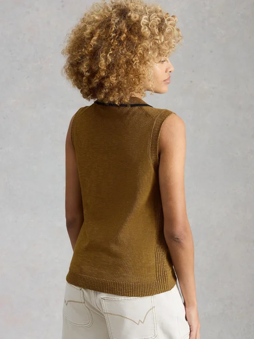 Gilet col Candice - Khaki Grn - 52 Image 4