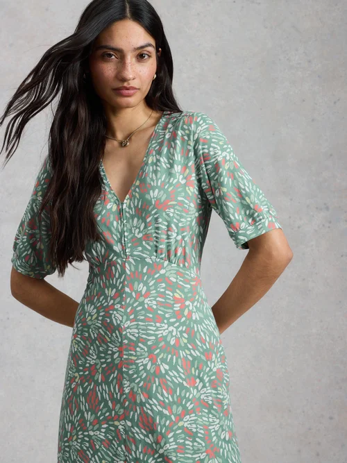 Robe Megan en jersey - Blue Pr - 48/R Image 3