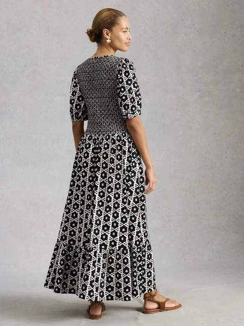 Robe en jersey froncée Nola - Blk Pr - 48/R Image 3