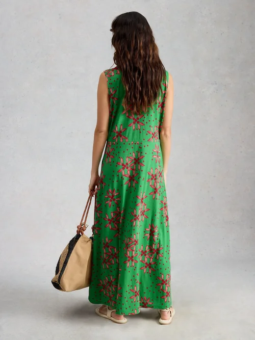 Robe chemise maxi en jersey Rua - Green Pr - 50/R Image 4