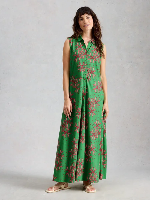 Robe chemise maxi en jersey Rua - Green Pr - 50/R Image 2