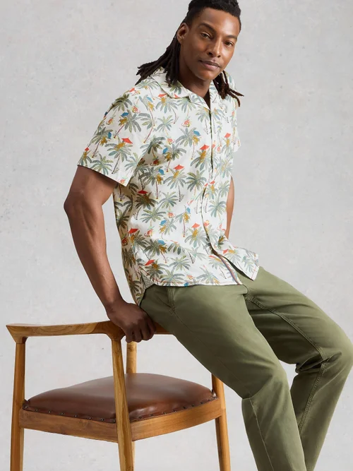 Chemise Hayle SS à motif singe - White Pr - XXL/R Image 1