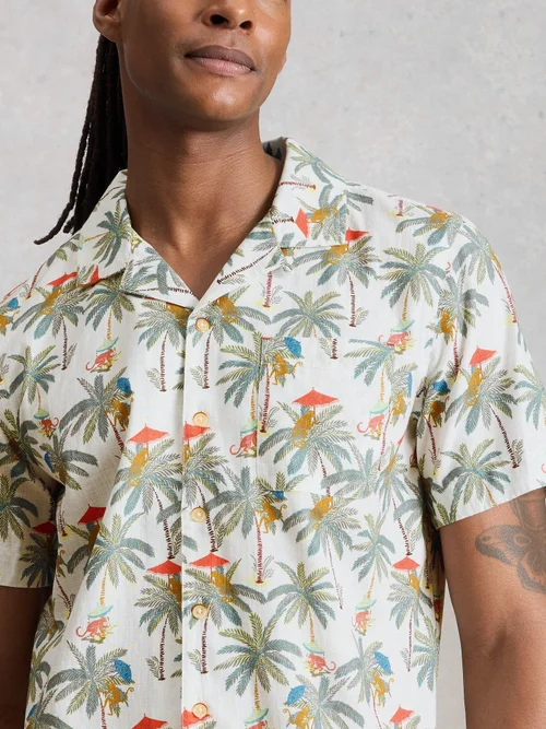 Chemise Hayle SS à motif singe - White Pr - XXL/R Image 2